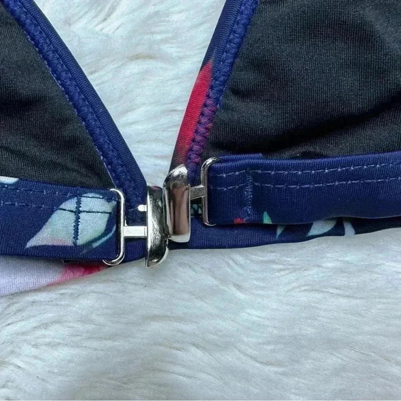 Cupshe Ruffled Bikini  Set Floral Blue / White / Pink Size Small - Picture 10 of 16